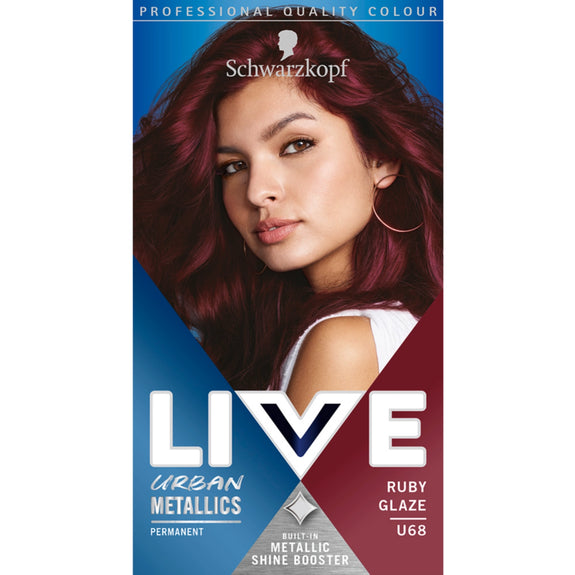 SCHWARZKOPF  LIVE  U68 RUBY GLAZE PERMANENT COLOUR
