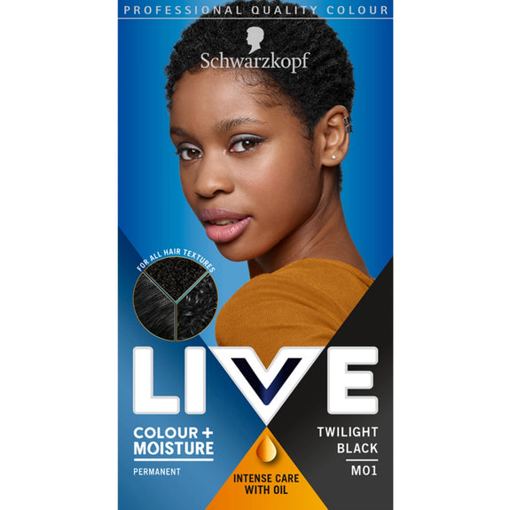 SCHWARZKOPF LIVE M01 TWILIGHT BLACK PERMANENT COLOUR
