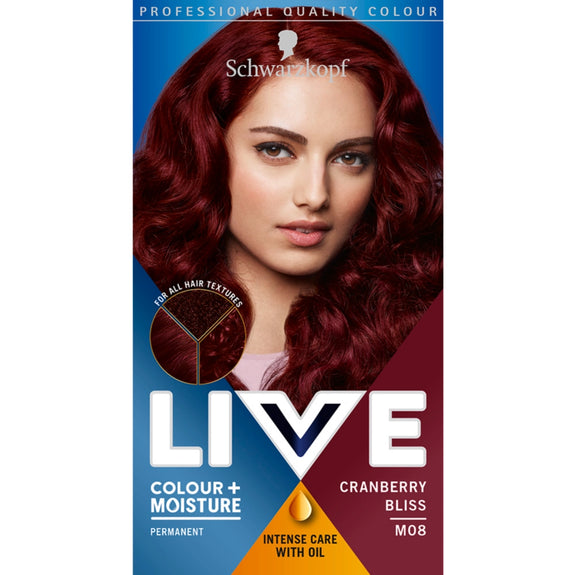 SCHWARZKOPF LIVE M08 CRANBERRY BLISS PERMANENT COLOUR