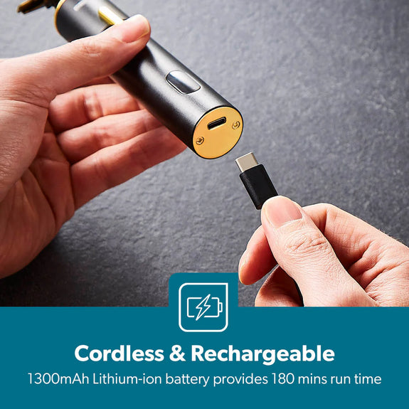 Geepas 3-IN-1 Black And Gold Prestige Recharge Shaver