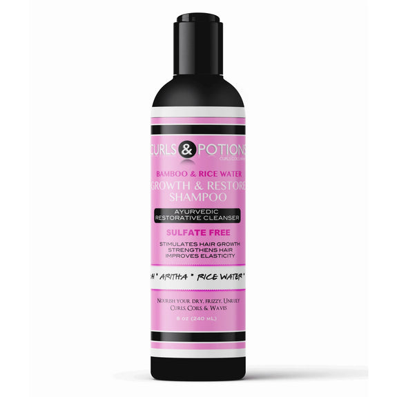 CURLS & POTION GROWTH & RESTORE SHAMPOO 8oz