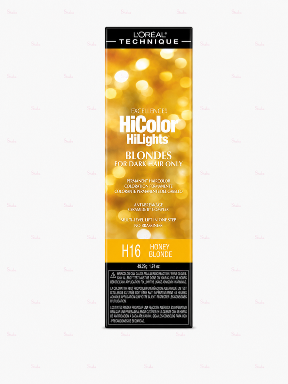 L’Oreal Technique Excellence Hicolor Blondes H16 Honey Blonde Permanent Creme Hair Color 49.29g/1.74oz