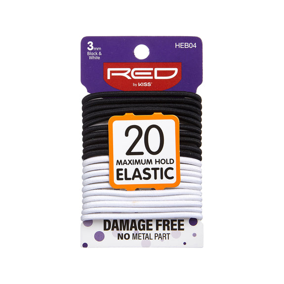 RED BY KISS Thin Elastic Hair Band Black&White 3Mm