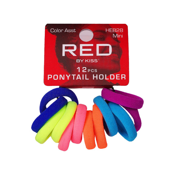 RED BY KISS Ponytail Holder Mini Color Assorted (12pcs)