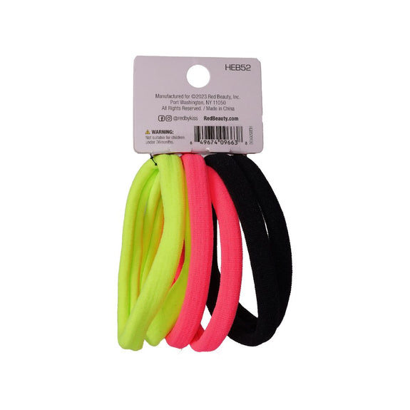 Red By Kiss Ponytail Holder Medium Color Assorted (8pcs)