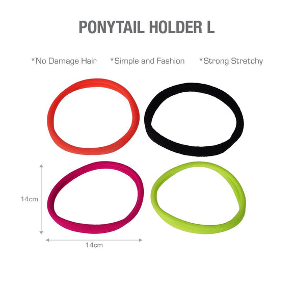 Red By Kiss Ponytail Holder Large Color Assorted (8pcs)