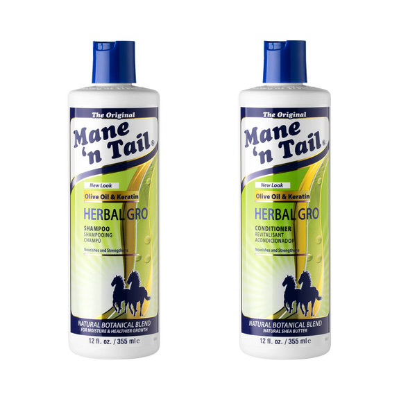 MANE N TAIL HERBAL GRO SHAMPOO 12 OZ AND CONDITIONER -12 OZ DUAL SET