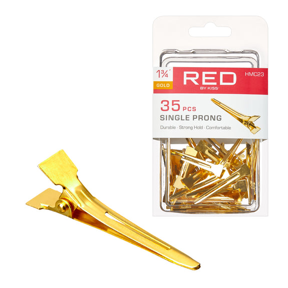 RED BY KISS Gold Single Prong Clip 1 3/4″ (35PCS)