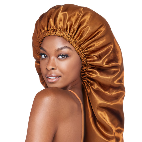 RED BY KISS Reversible Silky Satin Adjustable Bonnet