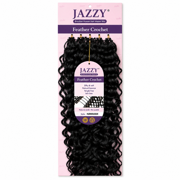 Jazzy Feather Crochet Brazilian Master Mix Hawaiian 18”