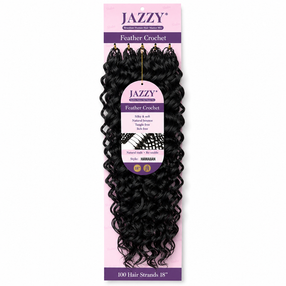 Jazzy Feather Crochet Brazilian Master Mix Hawaiian 18”