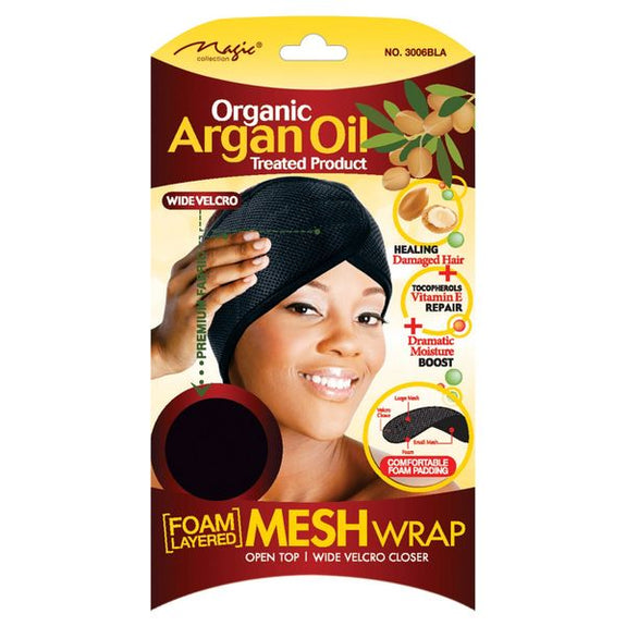 MAGIC ORGANIC ARGAN CAP Mesh Wrap [Foam Layered][3006BLA]