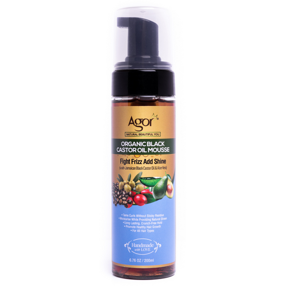 Agor Organic Black Castor Oil Hair Mousse 200 ML