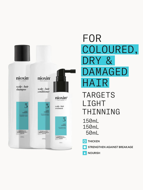 Nioxin System 3 Trial Kit for Coloured Thinning Hair