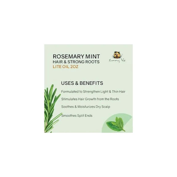 Sunny Isle Rosemary Mint Hair and Strong Roots LITE Oil 2oz