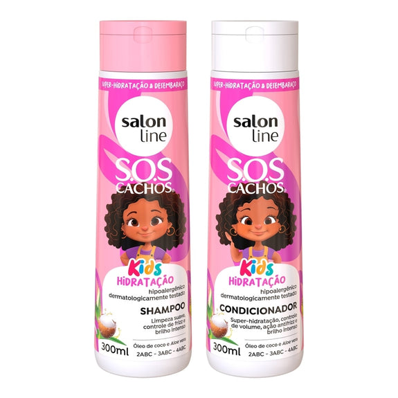 Salon line SOS Cachos Kids Hydration  Shampoo and Conditioner Kit