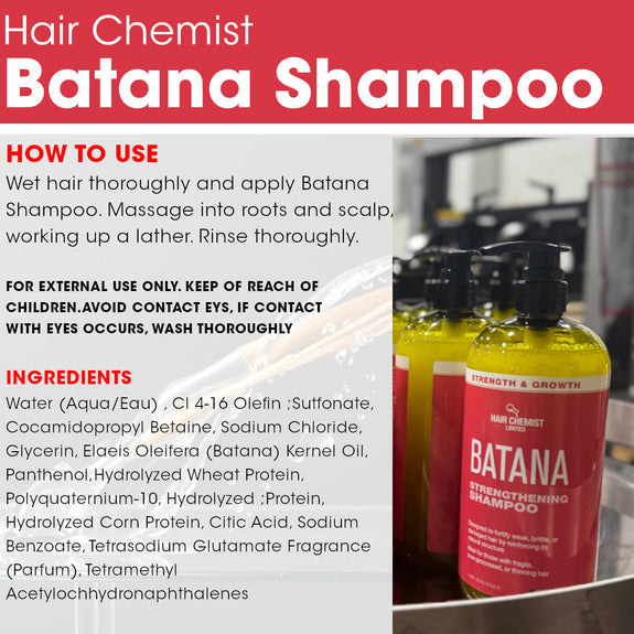 HAIR CHEMIST BATANA STRENGTHENING SHAMPOO 33.8 OZ.