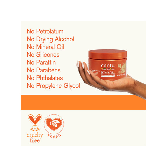 Cantu Ultra Moisture Batana oil Plus Jamaican Castor oil Nourishing Curl Cream 283g/10oz