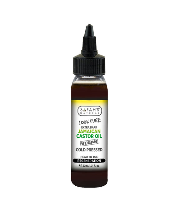 SAFAH'S' COLD PRESSED 100% PURE EXTRA DARK JAMAICAN BLACK CASTOR OIL