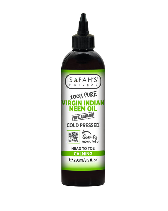 SAFAH'S' COLD PRESSED 100% PURE VIRGIN INDIAN NEEM OIL