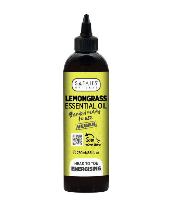 SAFAH'S' LEMONGRASS ESSENTIAL OIL (BLENDED READY READY TO USE) 250ML