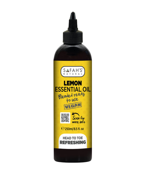 SAFAH'S' LEMON ESSENTIAL OIL (BLENDED READY READY TO USE) 250ML