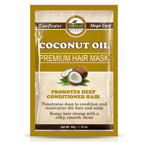 DIFEEL PREMIUM DEEP CONDITIONING HAIR MASK - COCONUT OIL TRAVEL SIZED 1.75 OZ.