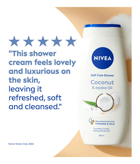 NIVEA COCONUT & JOJOBA OIL SHOWER CREAM 250 ML