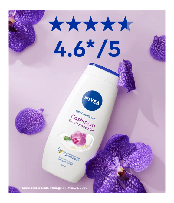 NIVEA CASHMERE & COTTON SEED OIL SHOWER CREAM 250 ML