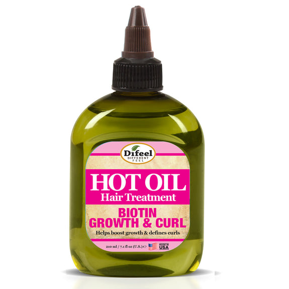 DIFEEL GROWTH AND CURL HOT OIL TREATMENT WITH BIOTIN 7.1 OZ.