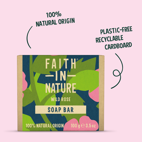 Faith In Nature Wild Rose Soap Bar 100g