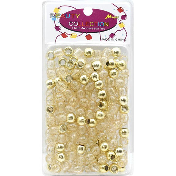 BEAUTY COLLECTION - LARGE ROUND bead 200pcs  Metallic Gold