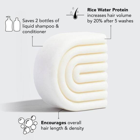 Kitsch Rice Water Conditioner Bar for Hair Growth 77G