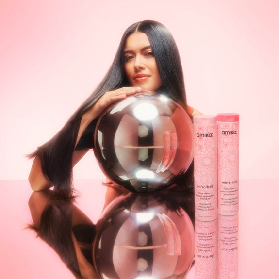 Amika mirrorball high shine + protect antioxidant shampoo