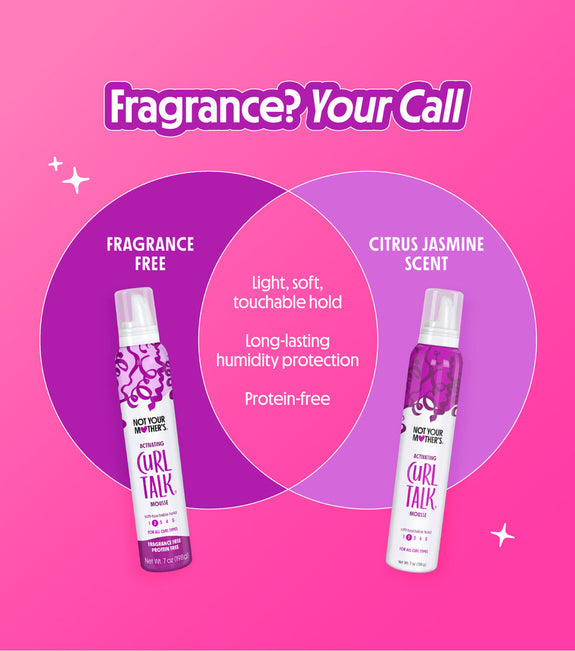 NOT YOUR MOTHER’S CURL TALK FRAGRANCE & PROTEIN FREE ACTIVATING MOUSSE 7 oz