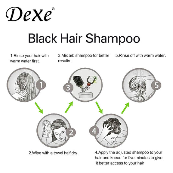 Dexe Black Hair Shampoo 25Mlx10