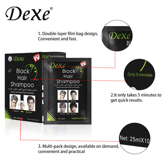 Dexe Black Hair Shampoo 25Mlx10