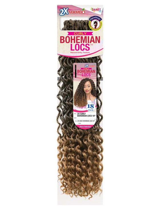 JANET 2X CURLY BOHEMIAN LOCS  PREMIUM SYNTHETIC HAIR