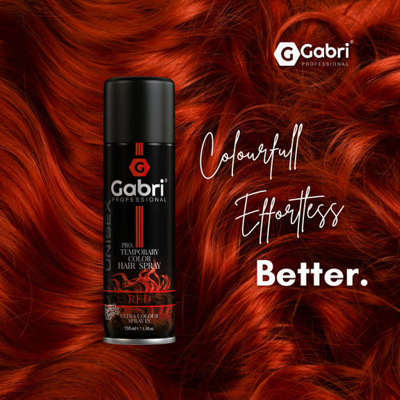 Gabri Professional  Pro Temporary Hair Colour Shimmer Spray Red 150ml