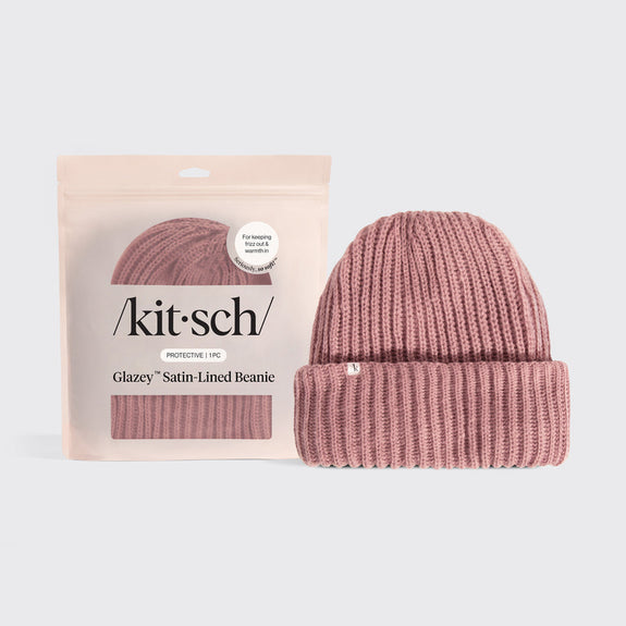 Kitsch Glazey™ Satin-Lined Beanie in Blush