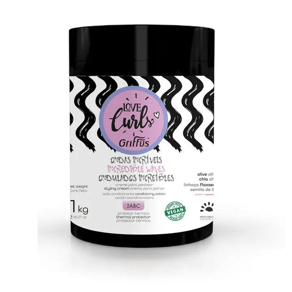 GRIFFUS  LOVE CURLS INCREDIBLES WAVES LEAVE IN  WAVY STYLING CREAM 2ABC) 1 kg