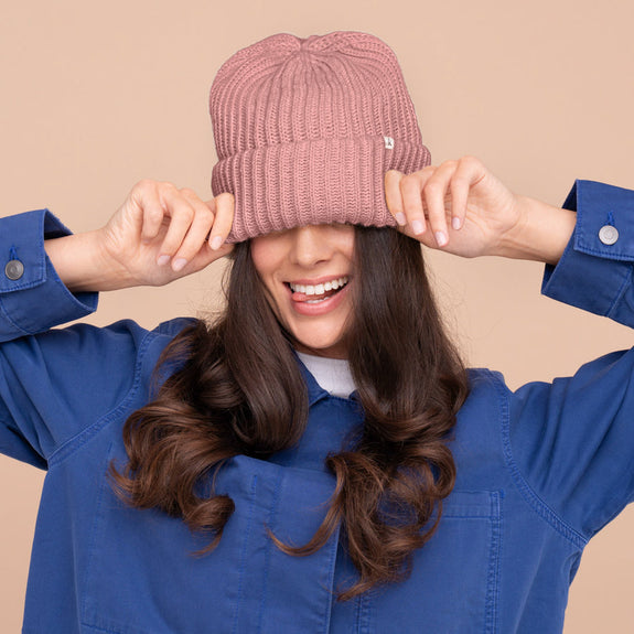 Kitsch Glazey™ Satin-Lined Beanie in Blush