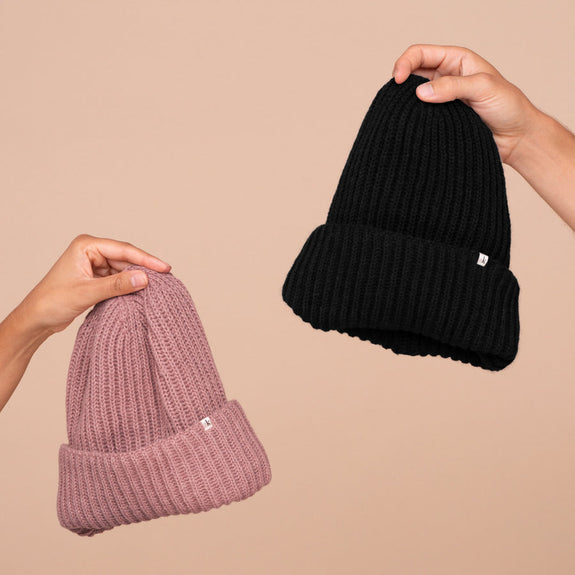 KITSCH Glazey™ Satin-Lined Beanie in Black