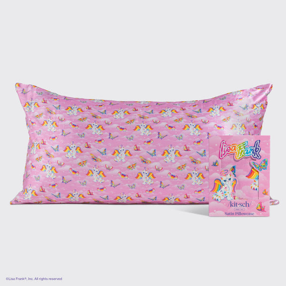 Lisa Frank x Kitsch Satin Pillowcase in Angel Kitty™ - King