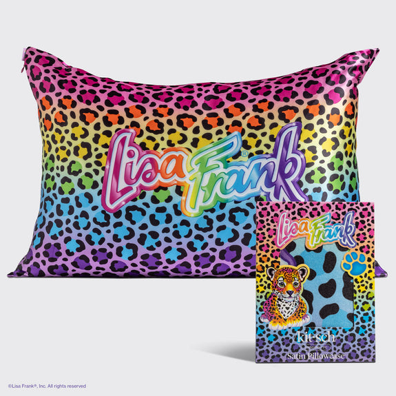 KITSCH  Lisa Frank x Kitsch Satin Pillowcase in Rainbow Leopard