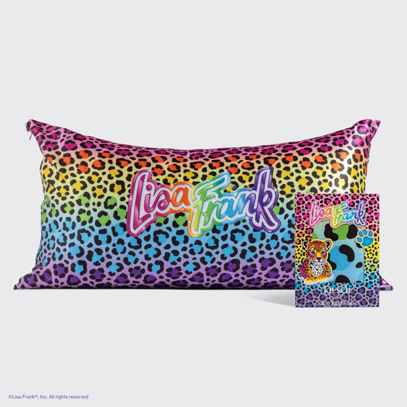 KITSCH  Lisa Frank x Kitsch King Satin Pillowcase in Rainbow Leopard - King