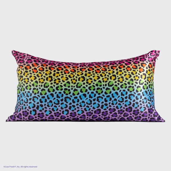 KITSCH  Lisa Frank x Kitsch King Satin Pillowcase in Rainbow Leopard - King