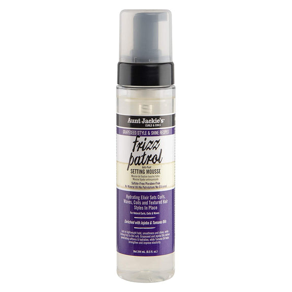 Aunt Jackie's Curls & coils  Frizz Patrol Anti-Poof Twist & Curl Setting Mousse 244ml