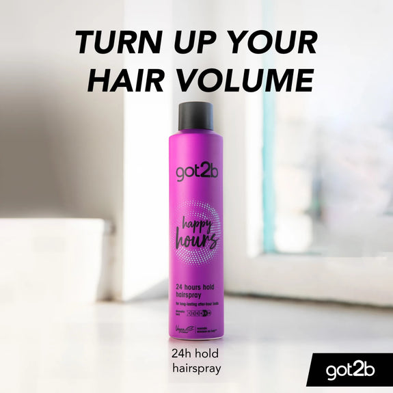 GOT2B 24HR HOLD HAIRSPRAY HAPPY HOUR 300ML