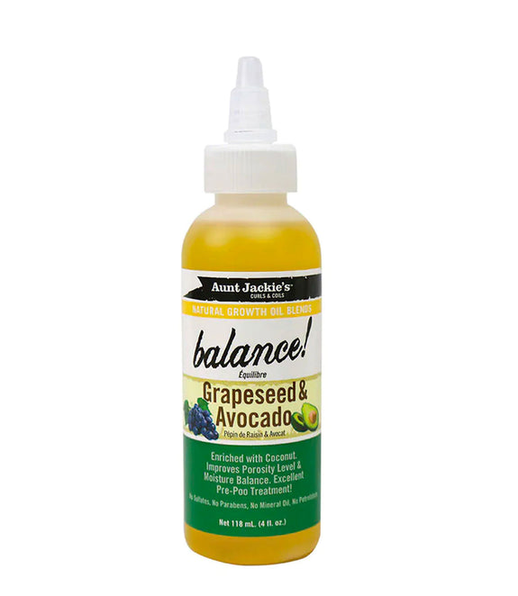 AUNT JACKIE’S Balance – Grapeseed & Avocado 4 OZ